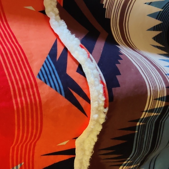 Loragal Women's Mixed Patchwork and Denim Aztec Print Coat NWT Size 3XL - Picture 5 of 12